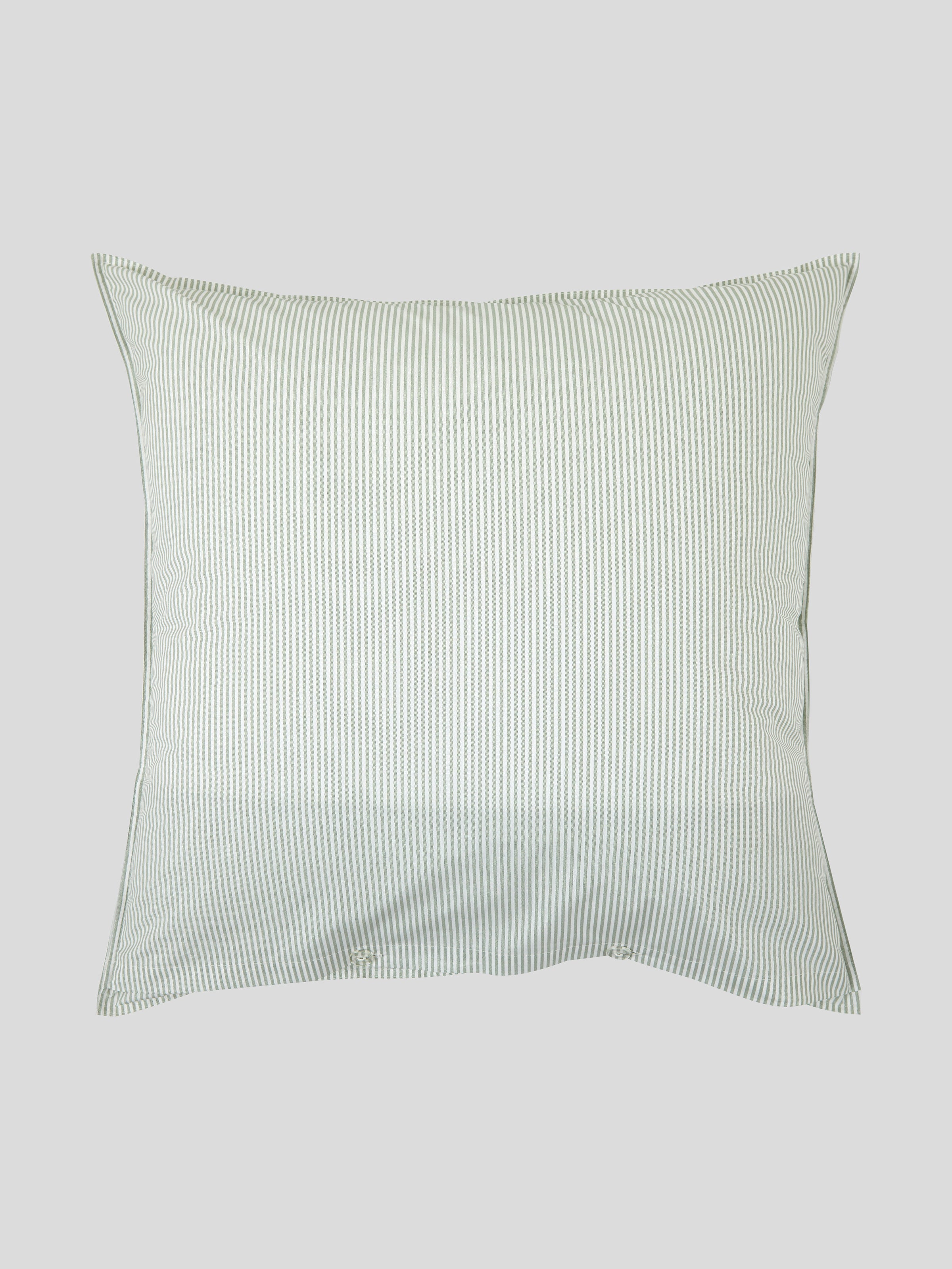 Purity Organic Cotton European Pillowcase | Green Stripe-3