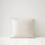 Purity Organic Cotton European Pillowcase | Natural Stripe-1