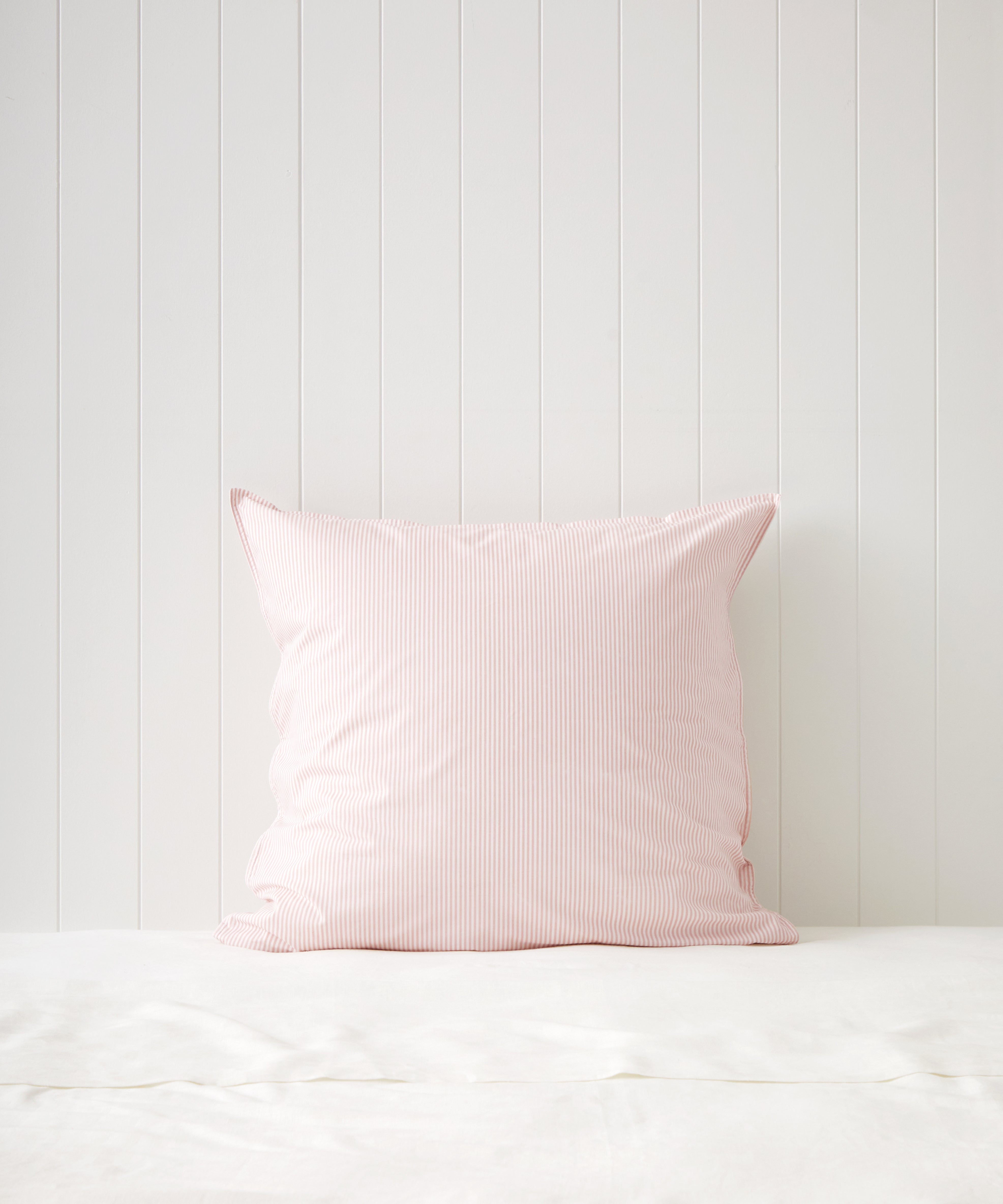 Purity Organic Cotton European Pillowcase | Pink Stripe-1