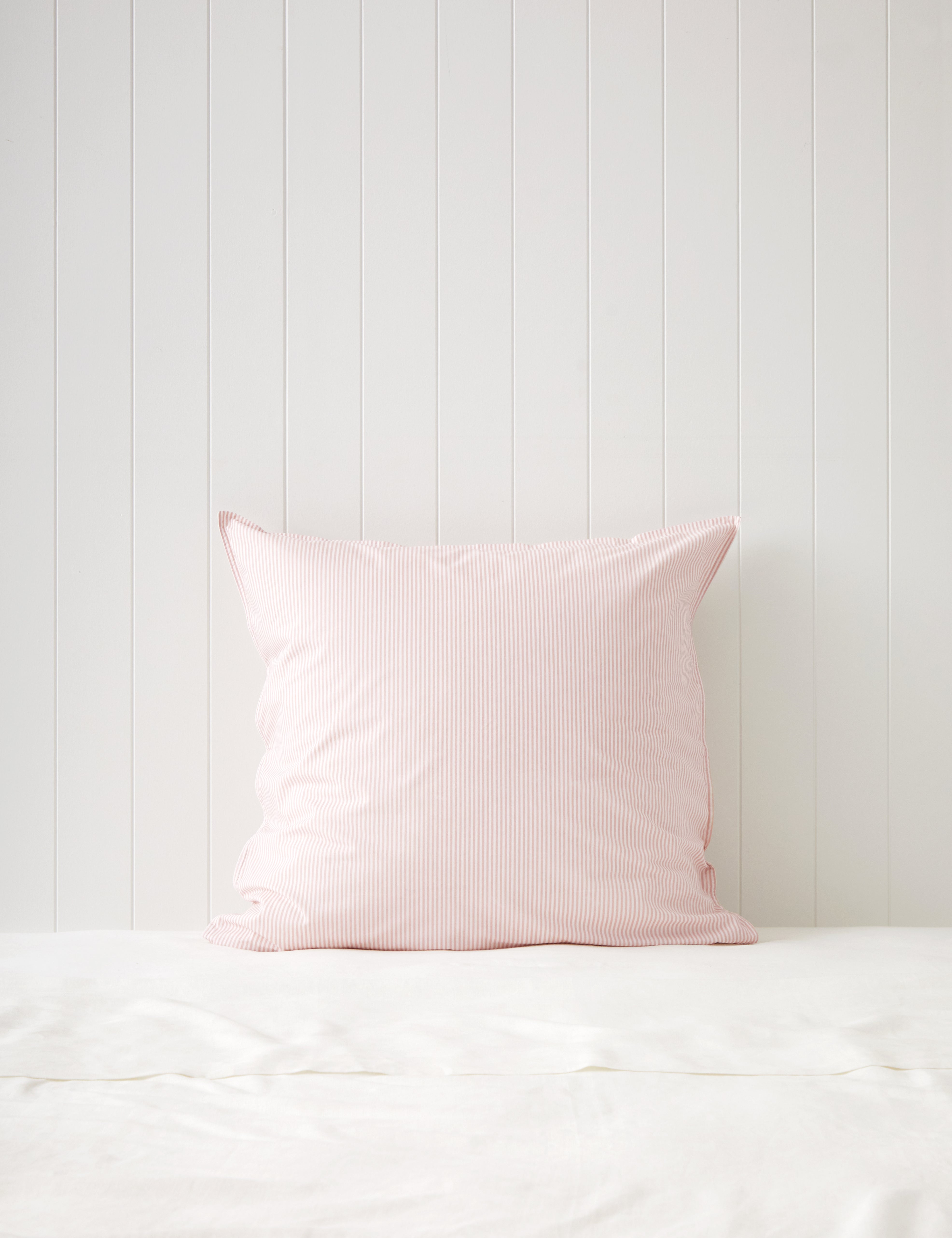 Purity Organic Cotton European Pillowcase | Pink Stripe-1