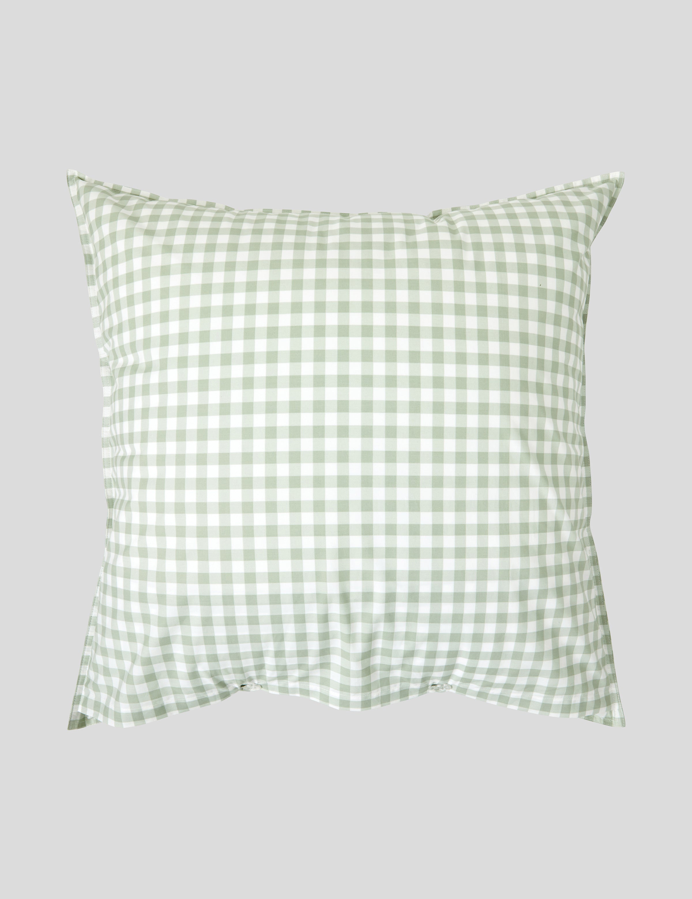 Purity Organic Cotton Gingham European Pillowcase | Green-3