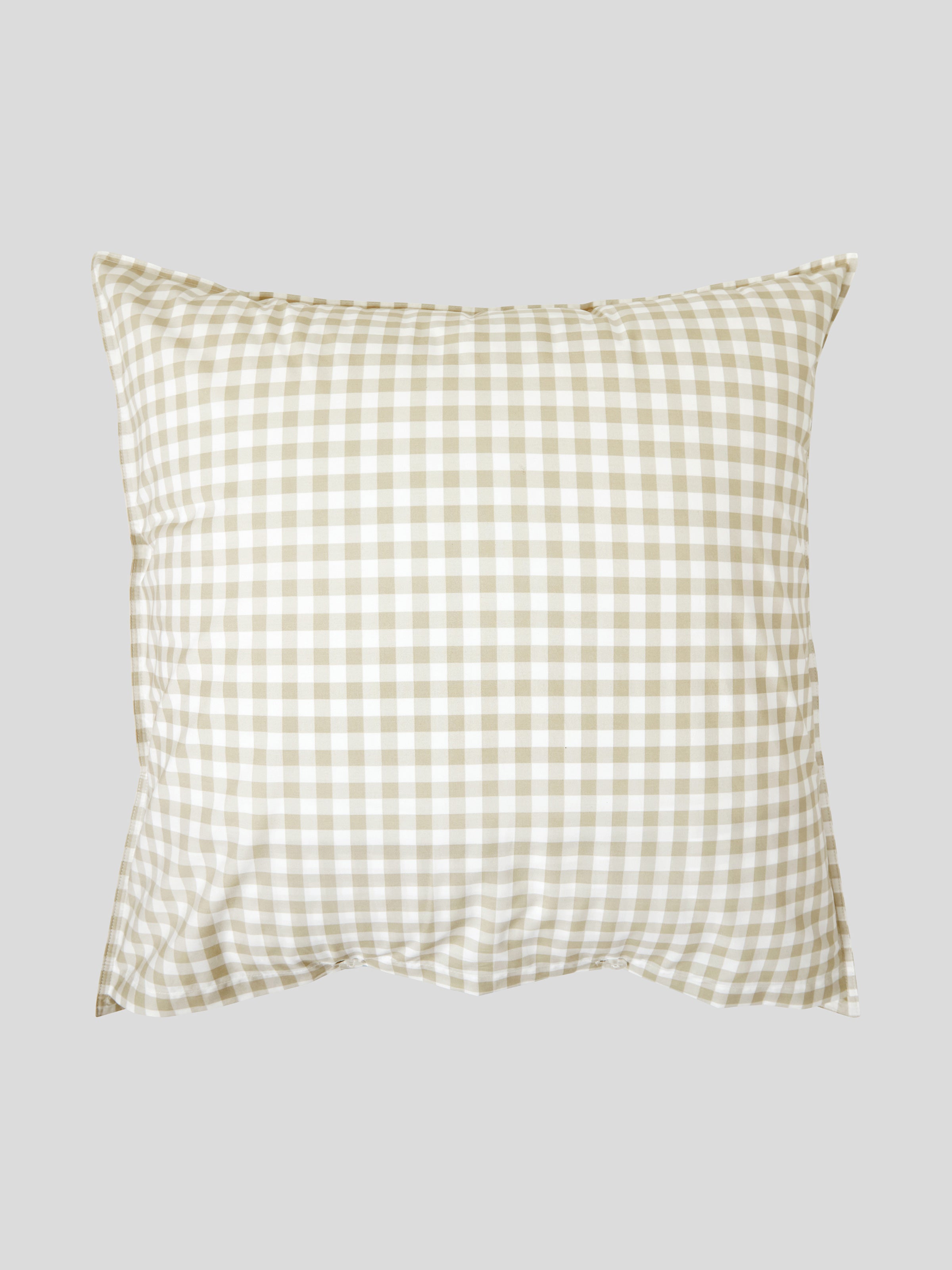 Purity Organic Cotton Gingham European Pillowcase | Natural-3