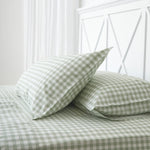 Purity Organic Cotton Gingham Sheet Set | Green-1