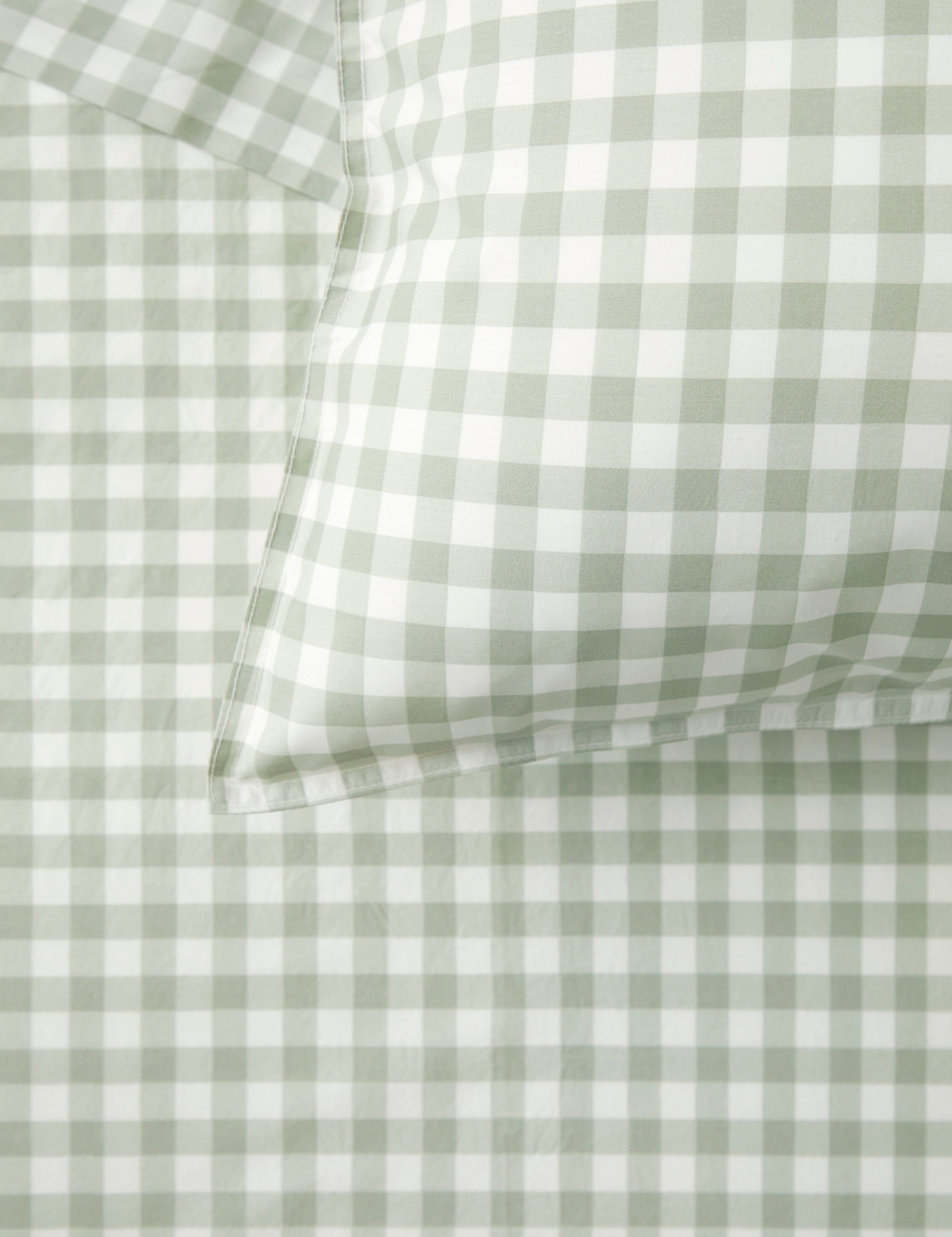 Purity Organic Cotton Gingham Sheet Set | Green-2