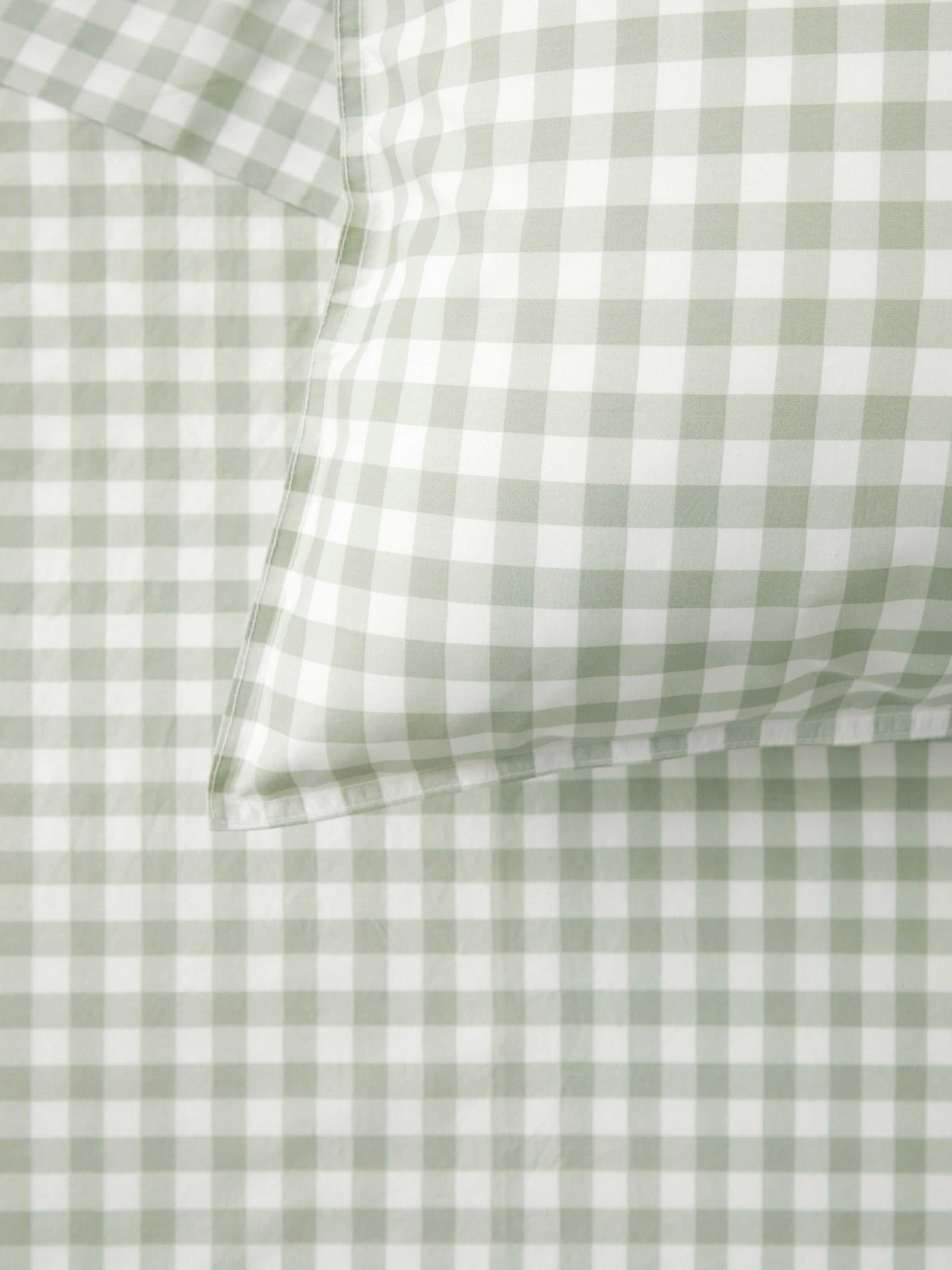 Purity Organic Cotton Gingham Sheet Set | Green-2