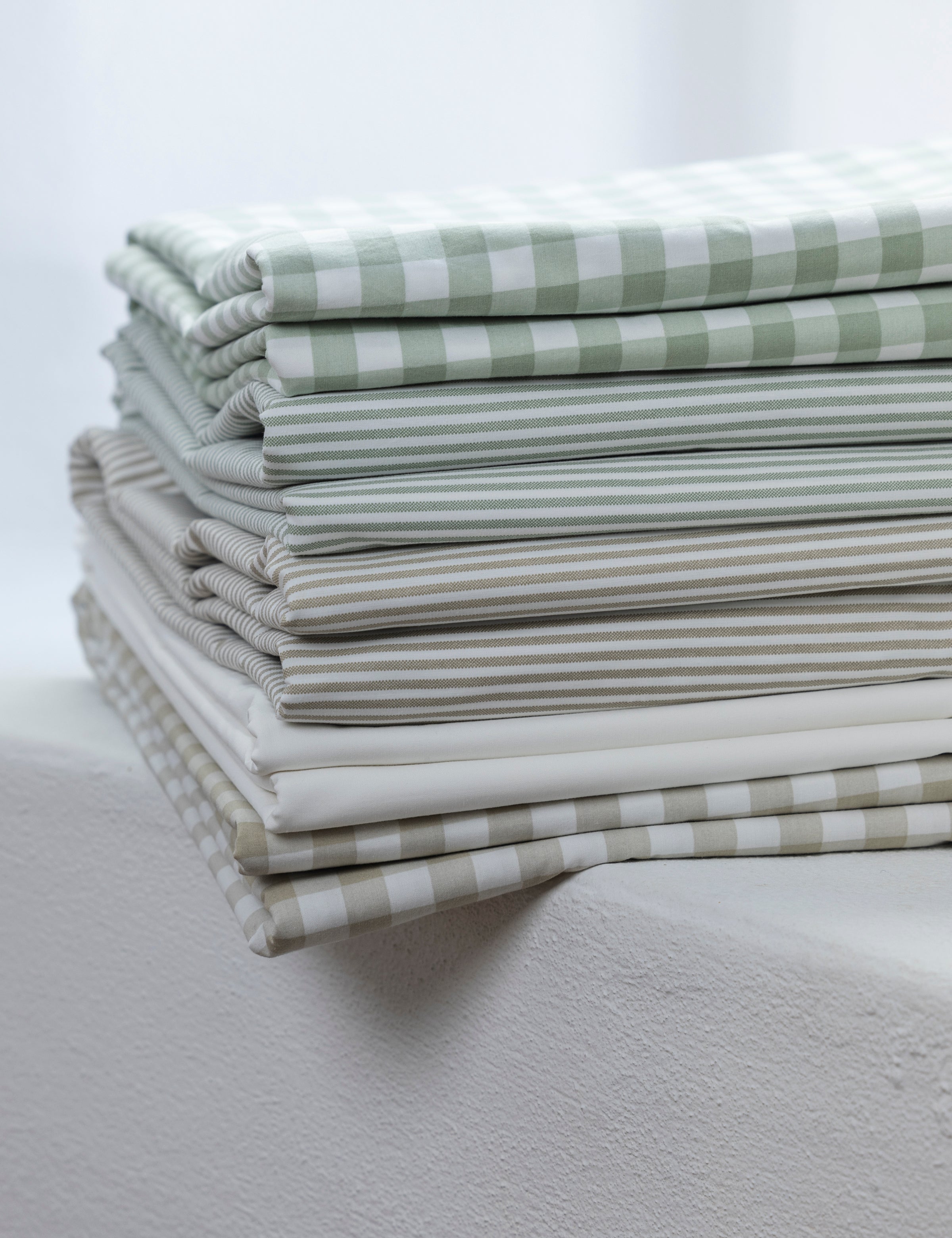 Purity Organic Cotton Gingham Sheet Set | Green-3