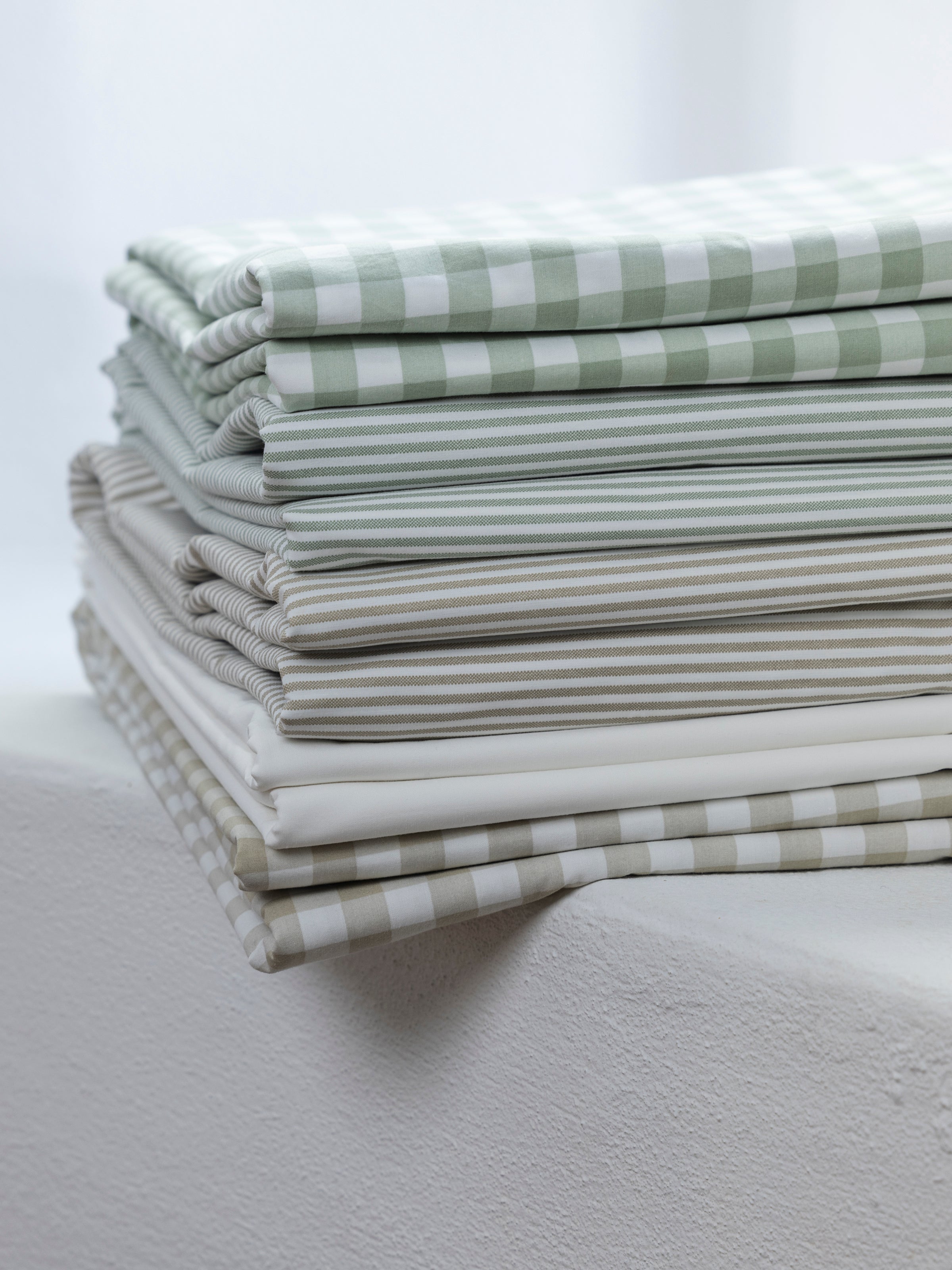 Purity Organic Cotton Gingham Sheet Set | Green-3