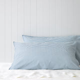 Purity Organic Cotton Lodge Pillowcase Set | Blue Stripe-1