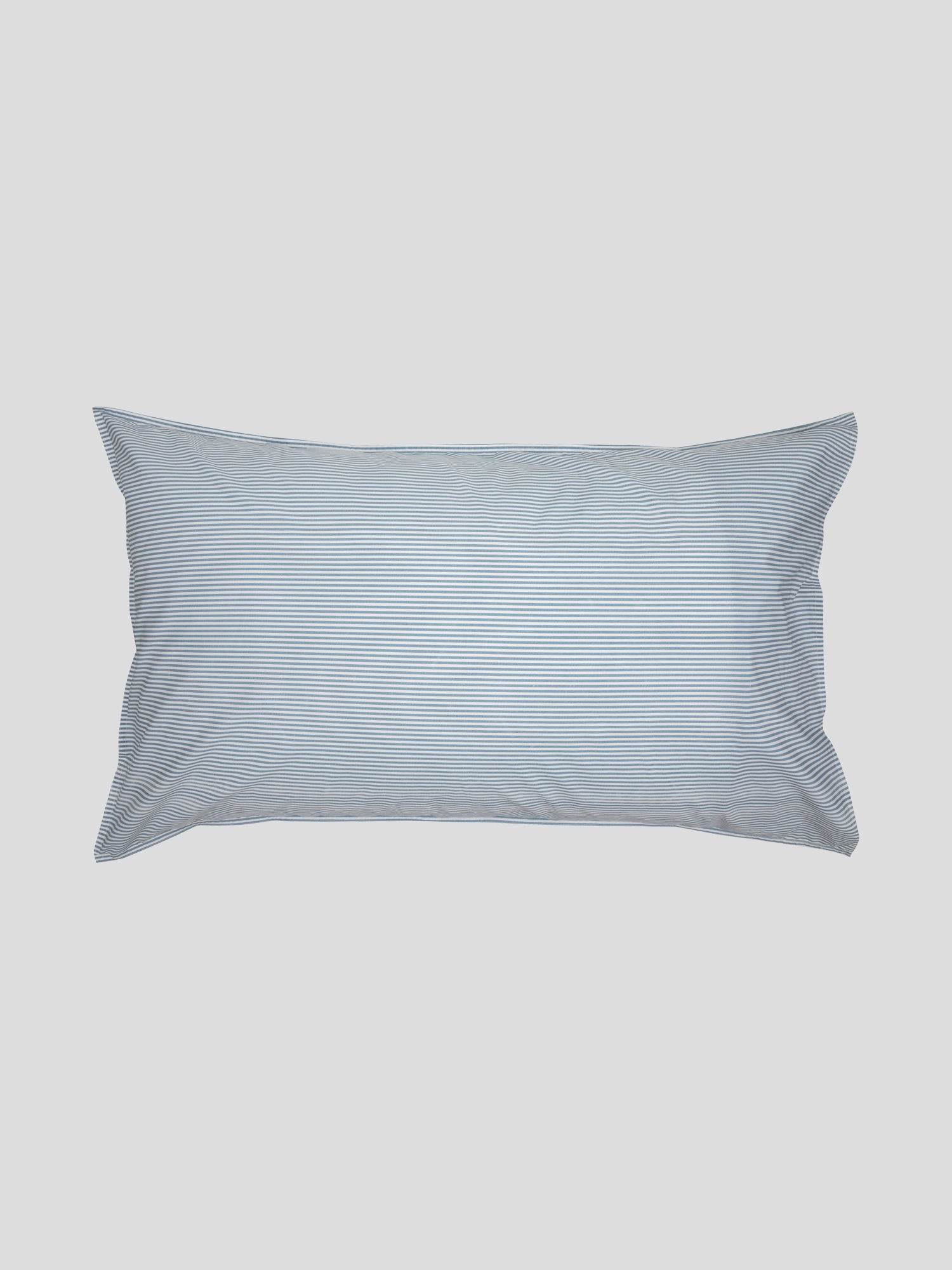 Purity Organic Cotton Lodge Pillowcase Set | Blue Stripe-2