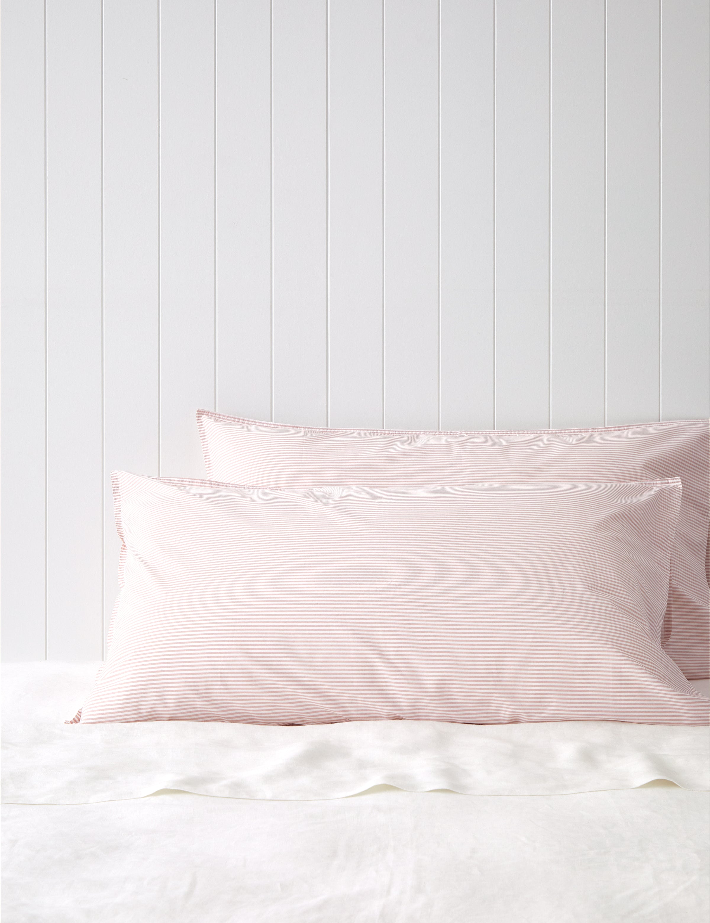 Purity Organic Cotton Lodge Pillowcase Set | Pink Stripe-1