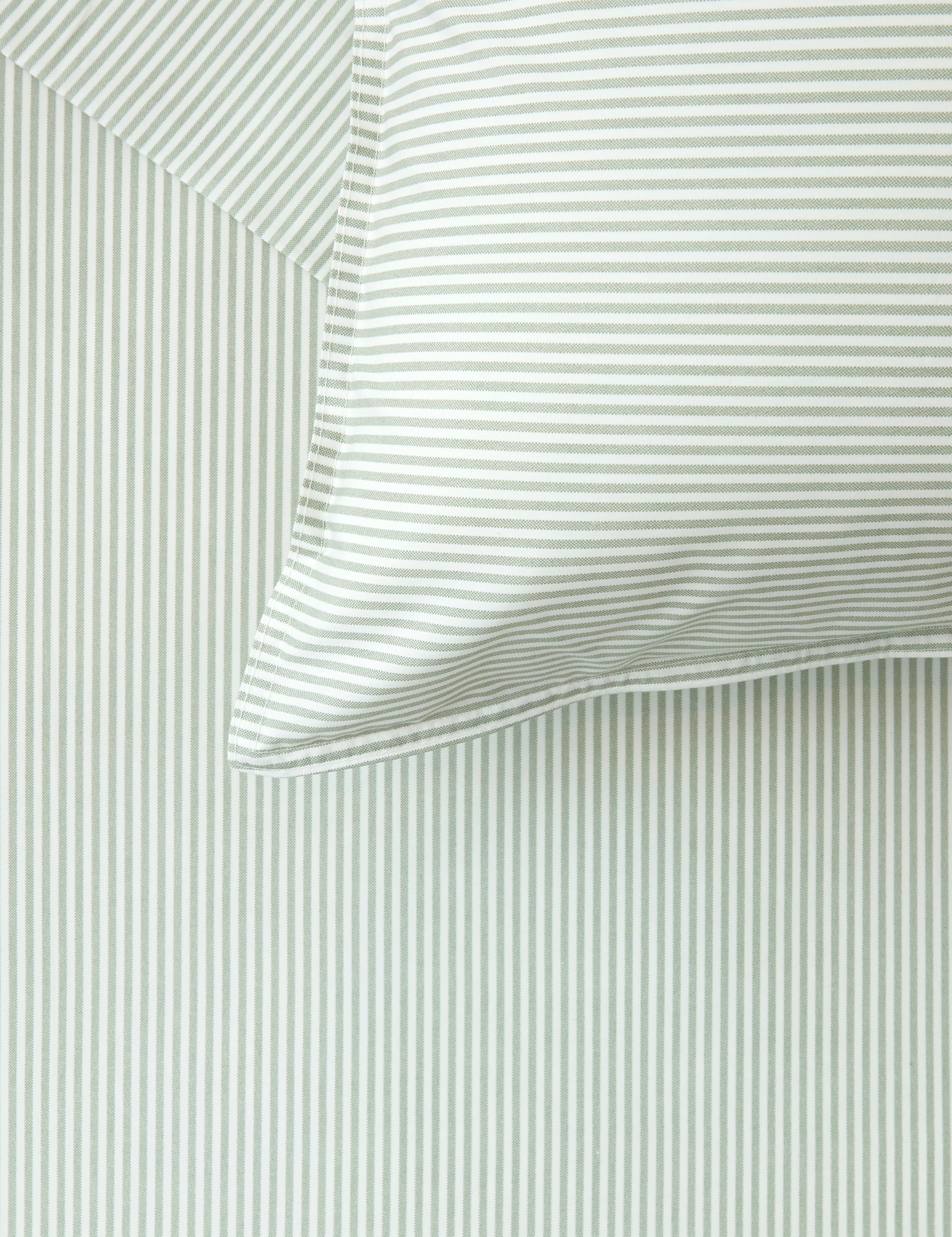 Purity Organic Cotton Sheet Set | Green Stripe-2