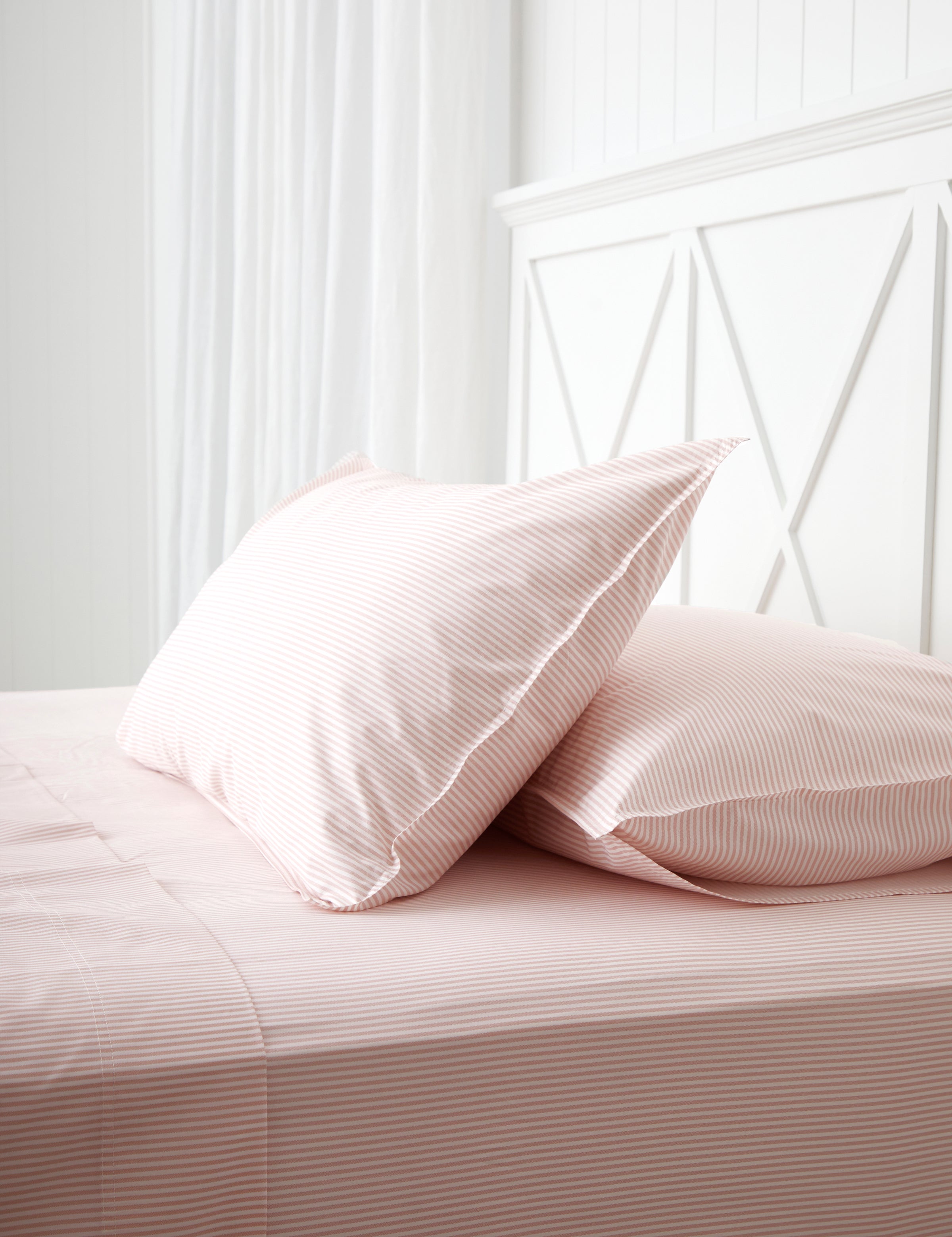 Purity Organic Cotton Sheet Set | Pink Stripe-1