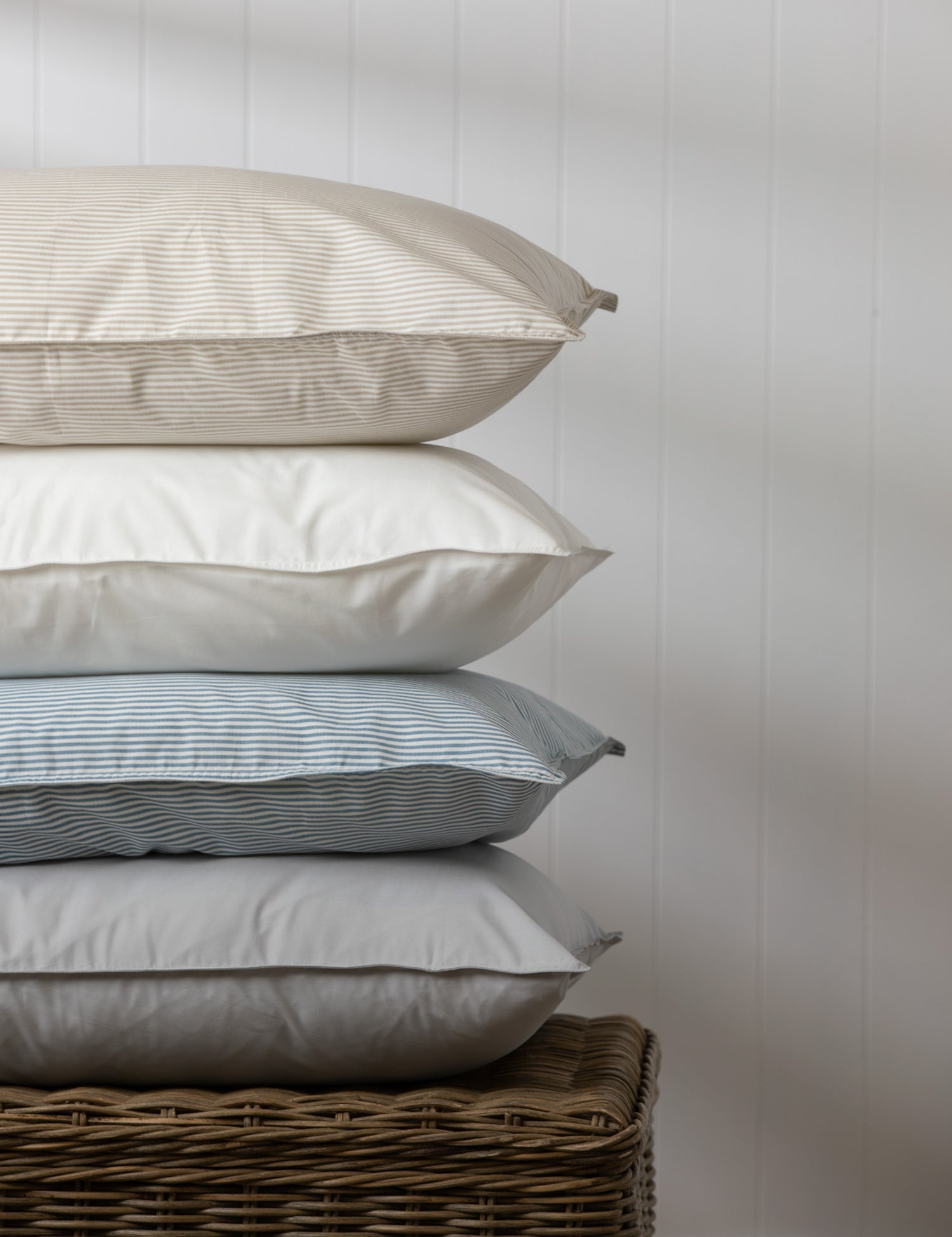 Purity Organic Cotton Standard Pillowcase Set | Blue Stripe-2