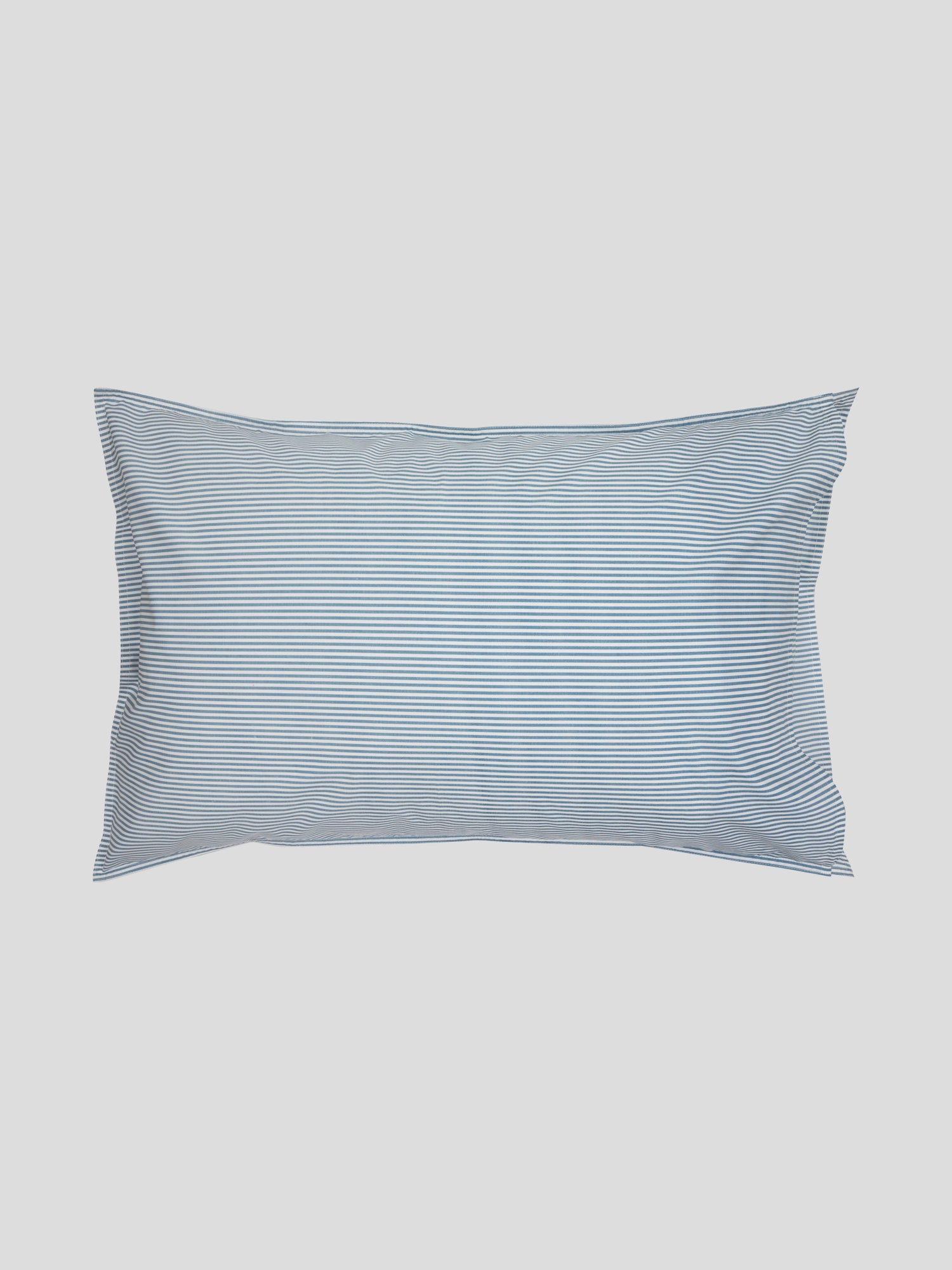 Purity Organic Cotton Standard Pillowcase Set | Blue Stripe-4