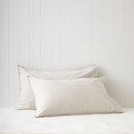 Purity Organic Cotton Standard Pillowcase Set | Natural Stripe-1