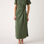 Reese Knit Tie Dress | Green-1