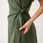 Reese Knit Tie Dress | Green-2