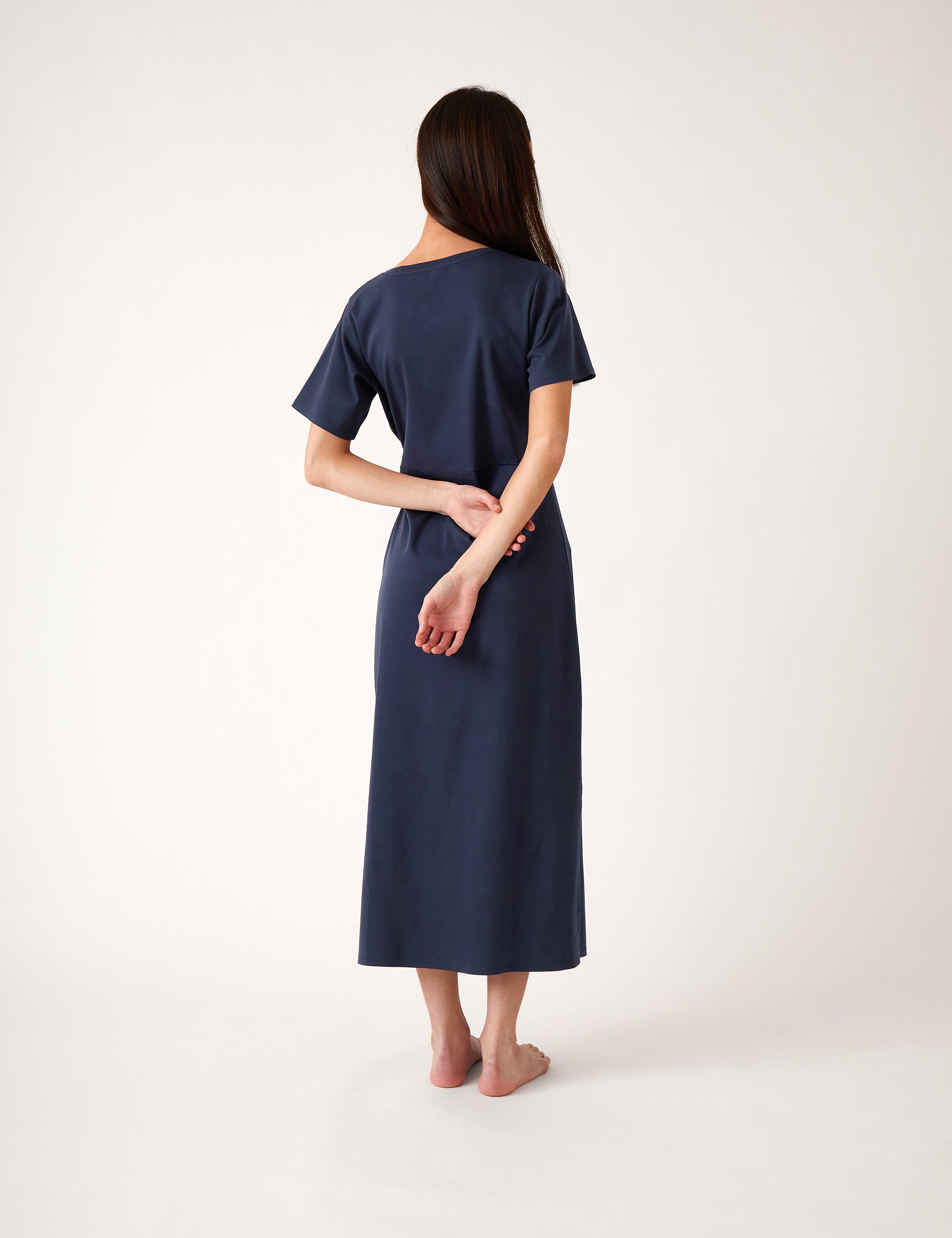 Reese Knit Tie Dress | Ink-3