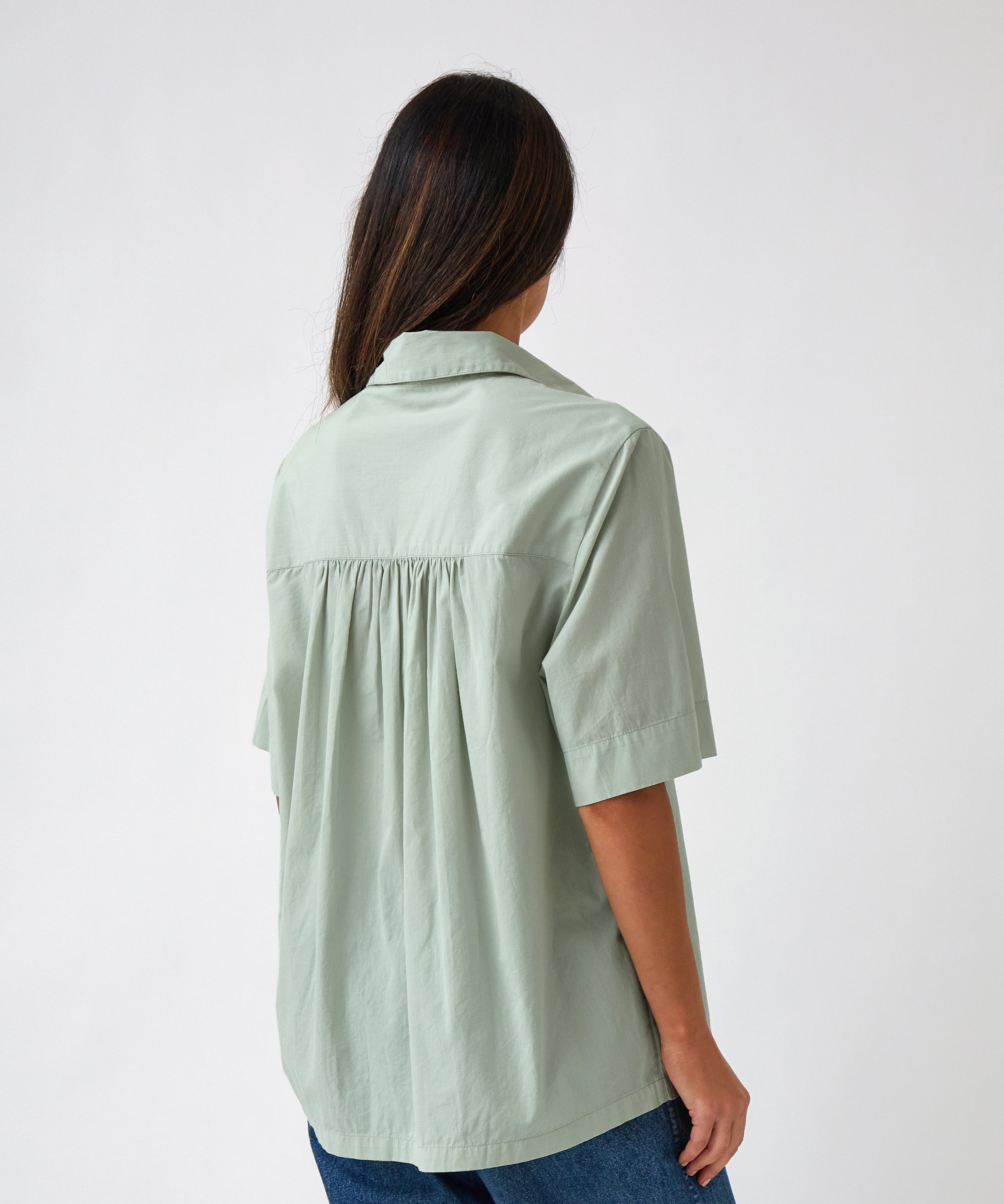 Rhodes Poplin Shirt | Green-4