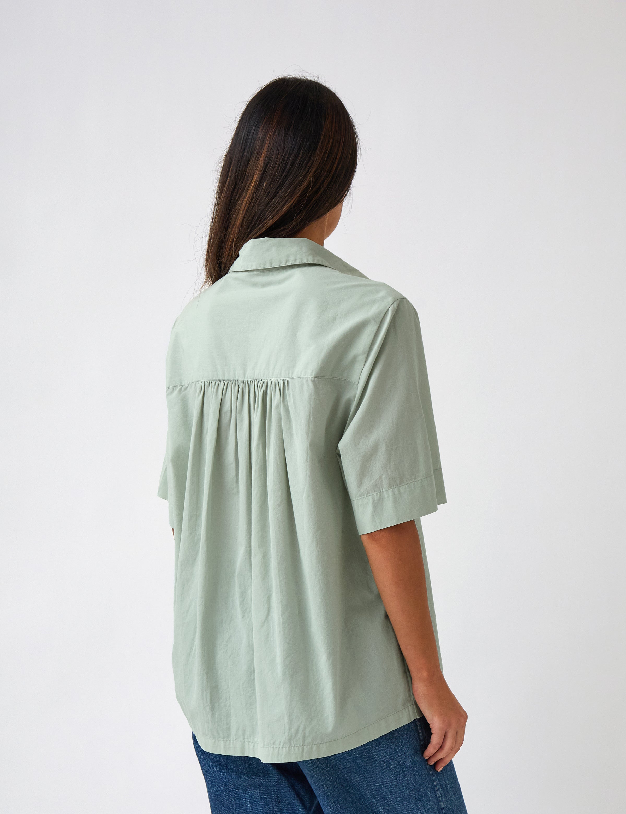 Rhodes Poplin Shirt | Green-4