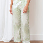 Riley PJ Pants | Green Stripe-1