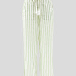 Riley PJ Pants | Green Stripe-2