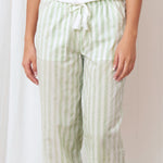 Riley PJ Pants | Green Stripe-3