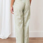 Riley PJ Pants | Green Stripe-4