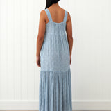 Riviera Wide Strap Rayon Dress | Blue Gingham-4