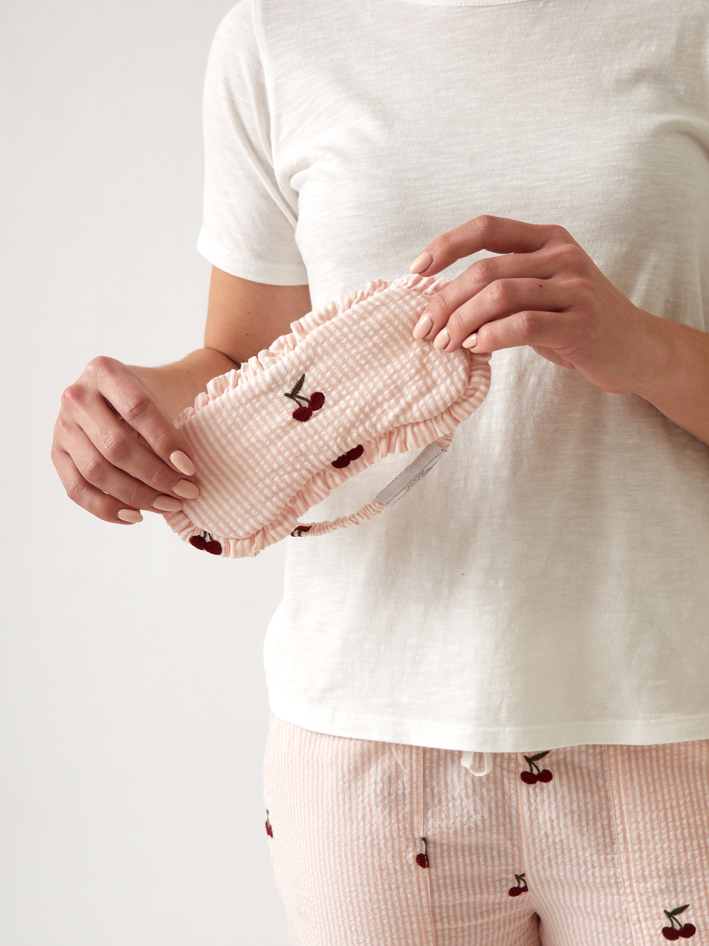 Rosa Eye Mask | Pink Stripe-1