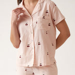 Rosa PJ Shirt | Pink Stripe-1