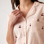 Rosa PJ Shirt | Pink Stripe-2