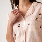 Rosa PJ Shirt | Pink Stripe-2