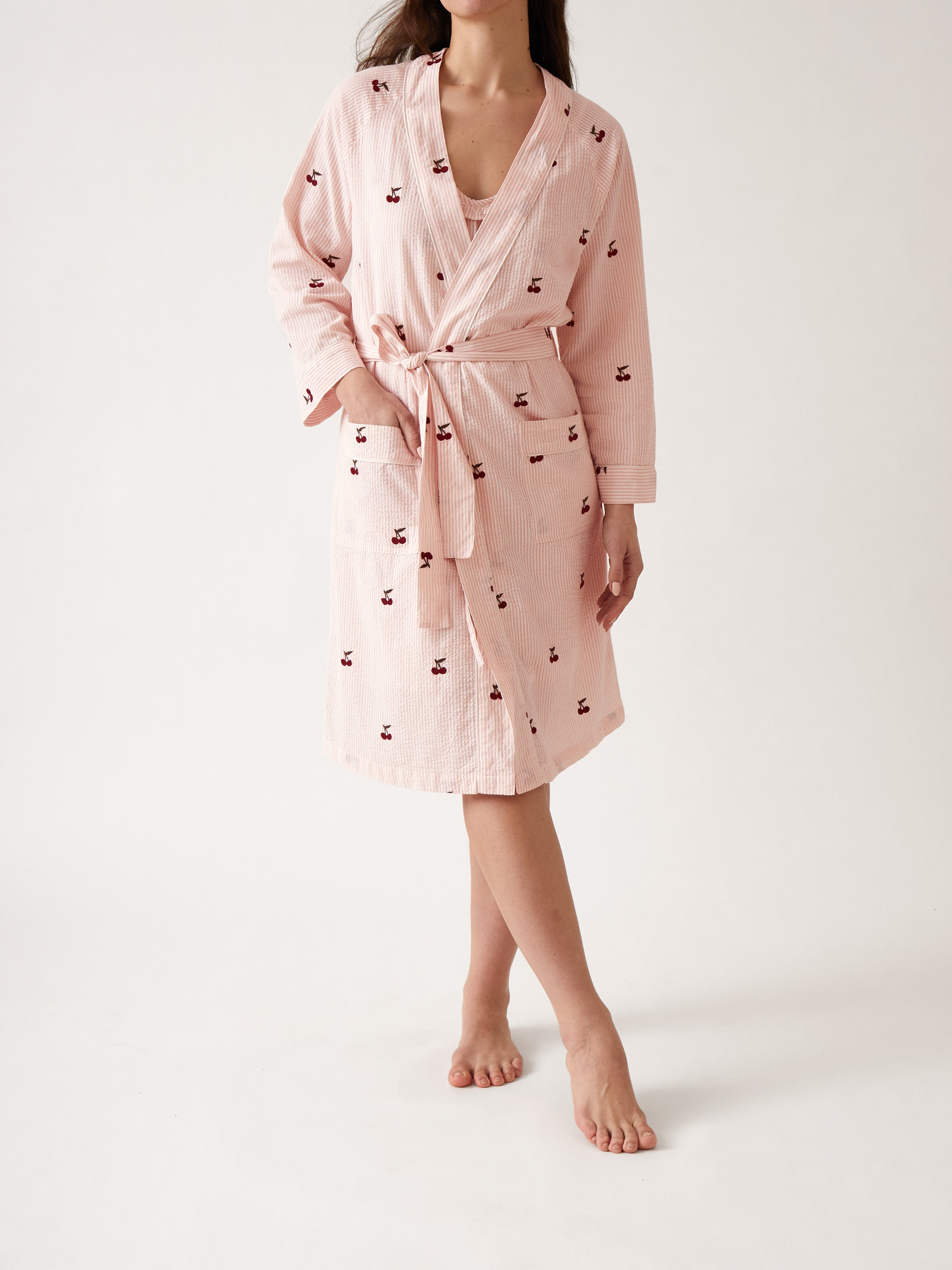 Rosa Robe | Pink Stripe-1