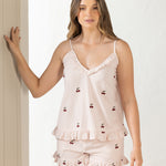 Rosa Sleep Shorts | Pink Stripe-3