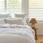 Sandstone Oxford Pillowcase Set | Natural Gingham-2