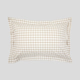 Sandstone Oxford Pillowcase Set | Natural Gingham-3