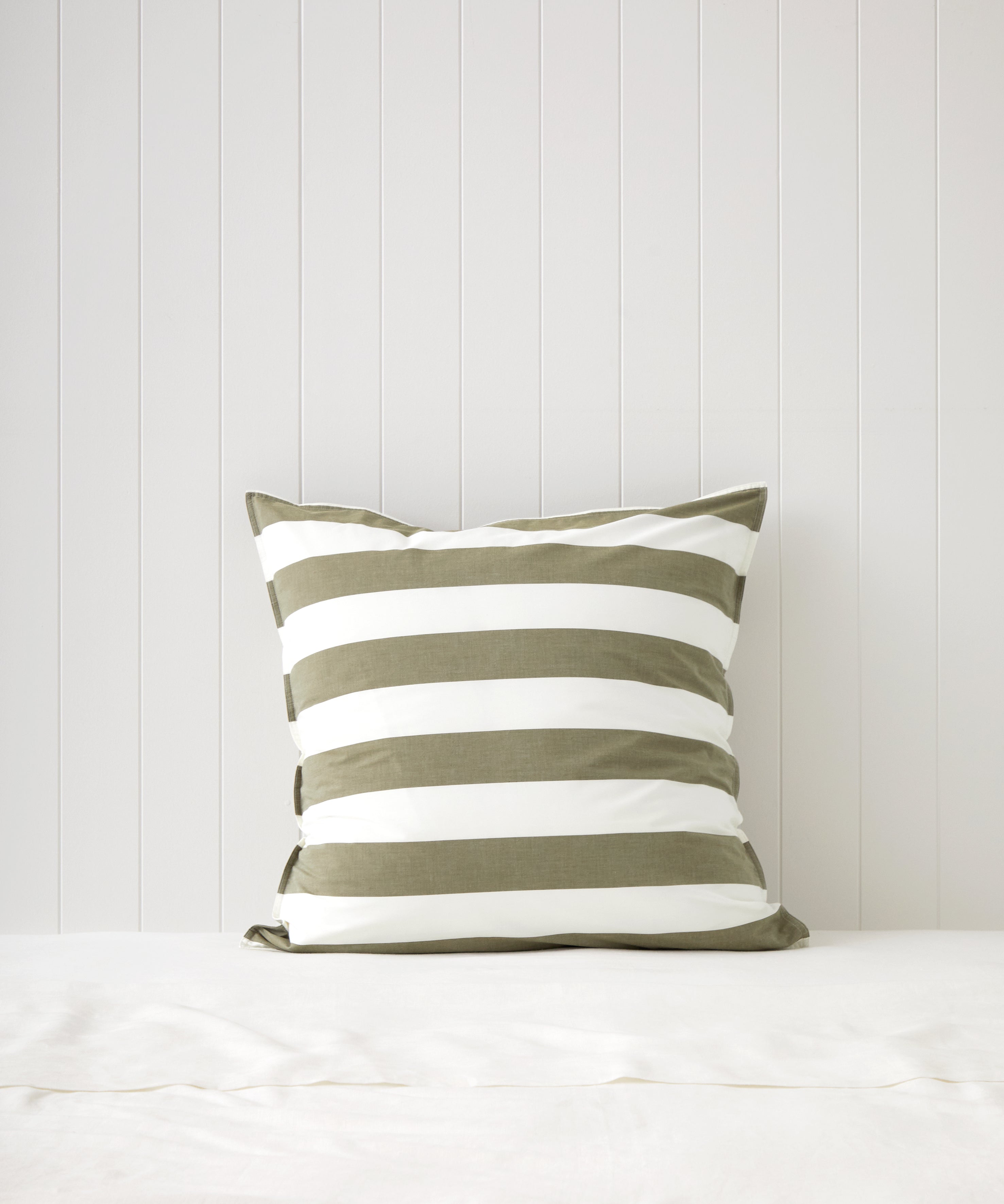 Sherwood European Pillowcase | Olive Stripe-1