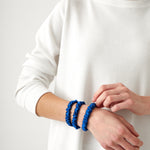 Silk Hair Scrunchie Set of 3 | Royal Blue-2