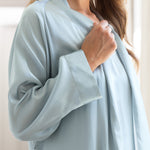 Silk Midi Robe | Sky Blue-5