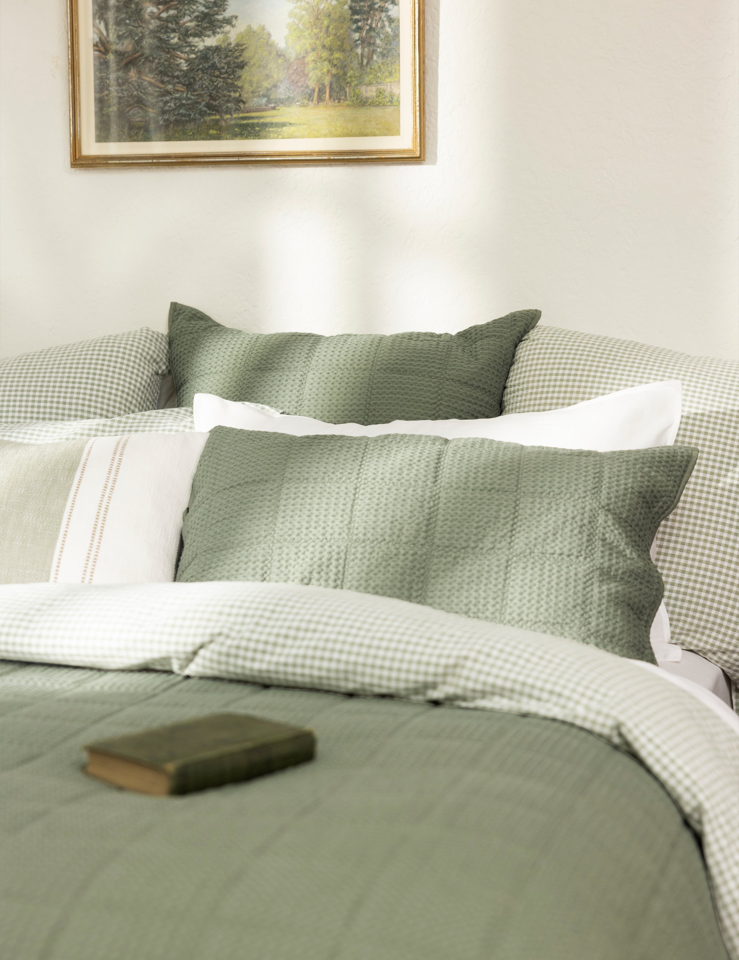 Sloane Waffle Quilt | Dark Sage-5