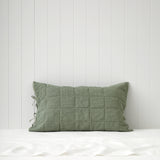 Sloane Waffle Standard Pillowcase | Dark Sage-1