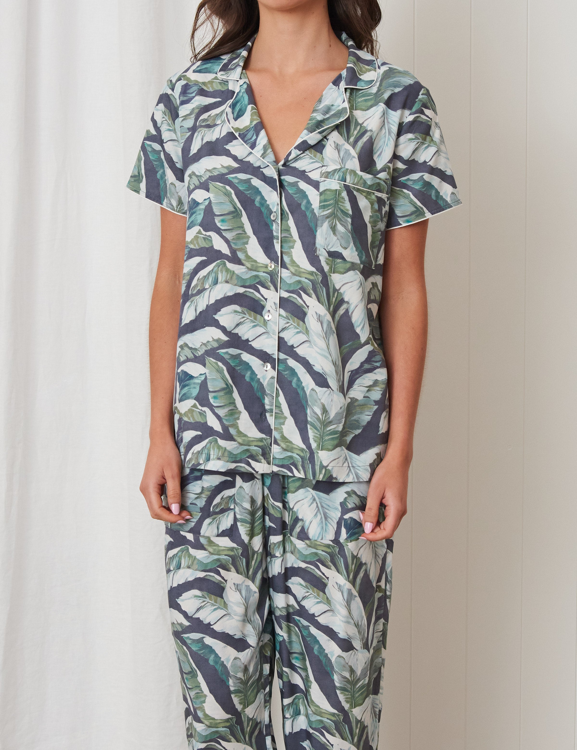 Soraya PJ Shirt | Leaf-1