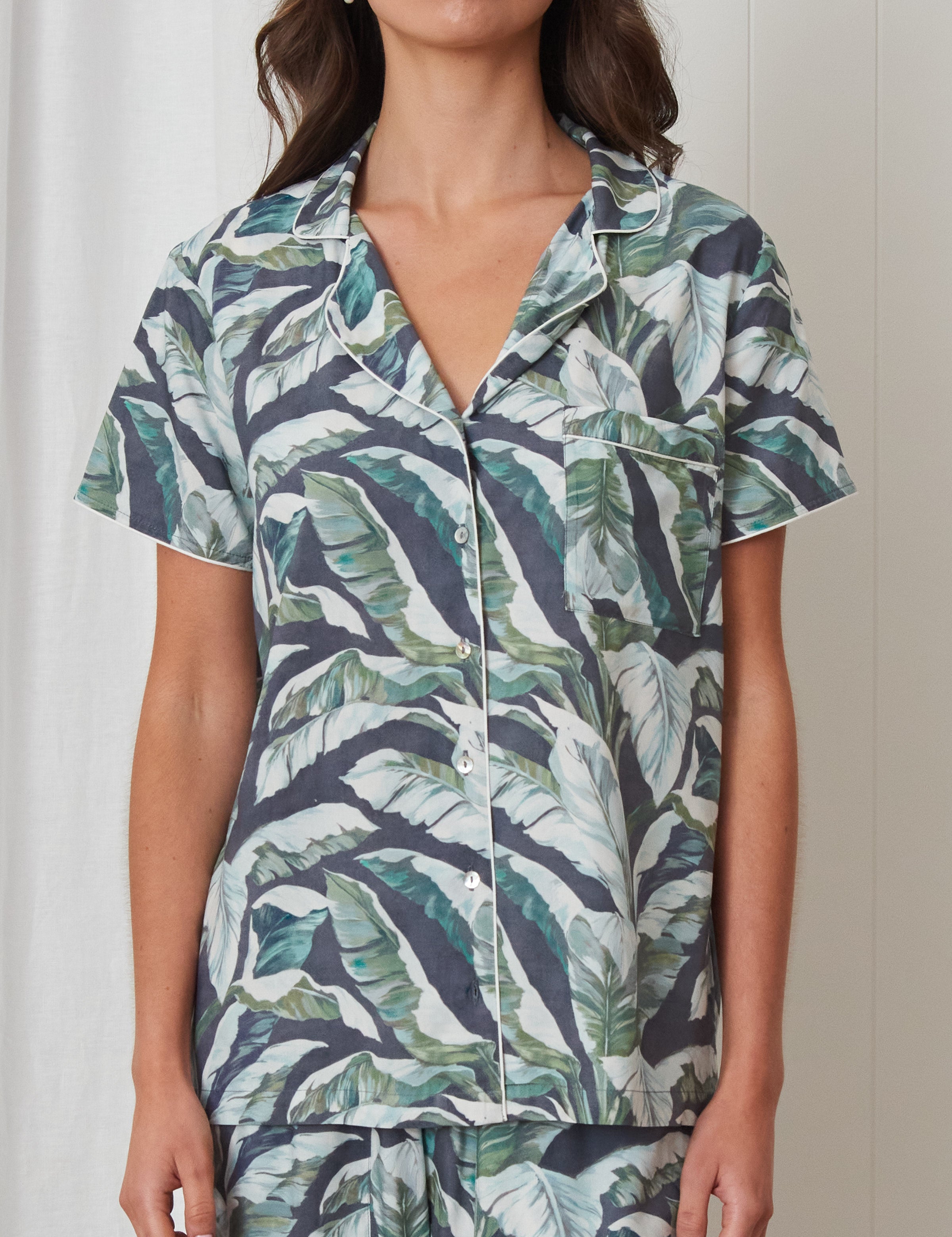 Soraya PJ Shirt | Leaf-3