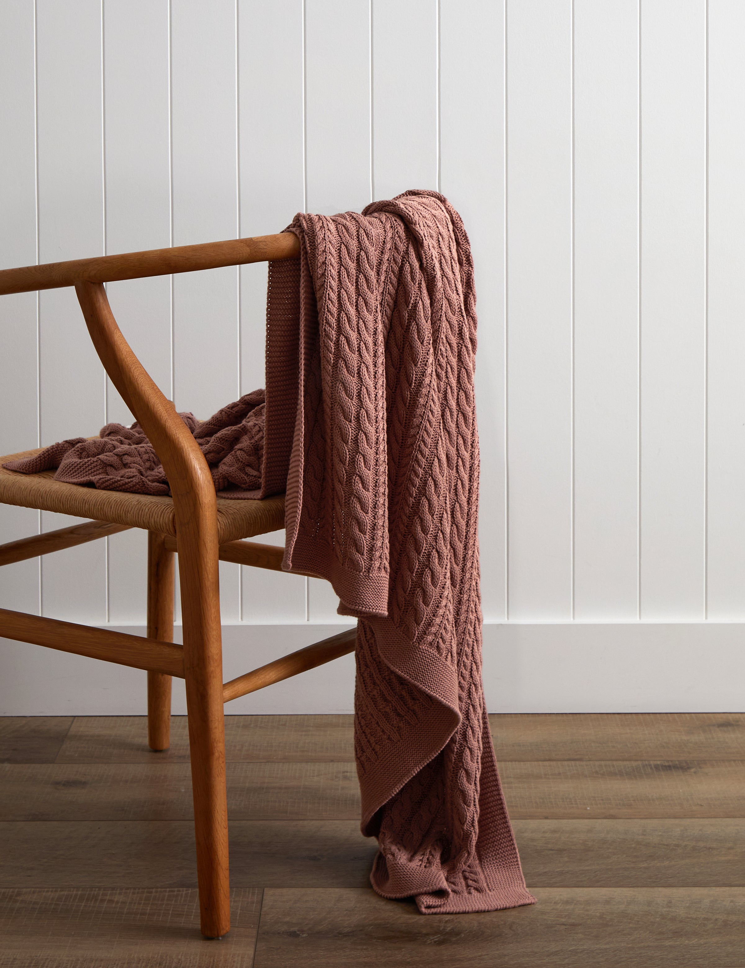 Souvenir Cotton Throw | Rose-1