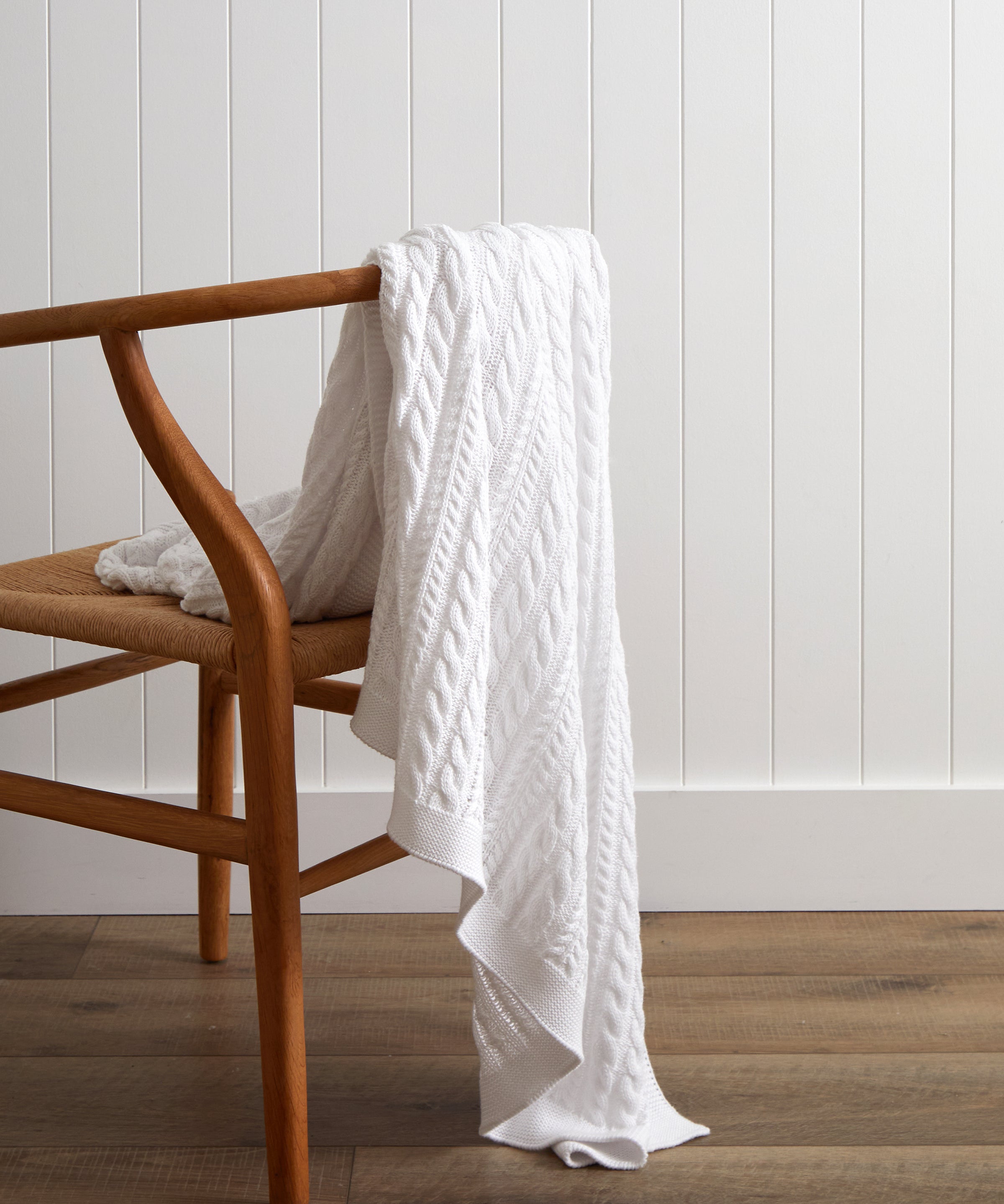 Souvenir Cotton Throw | White-1
