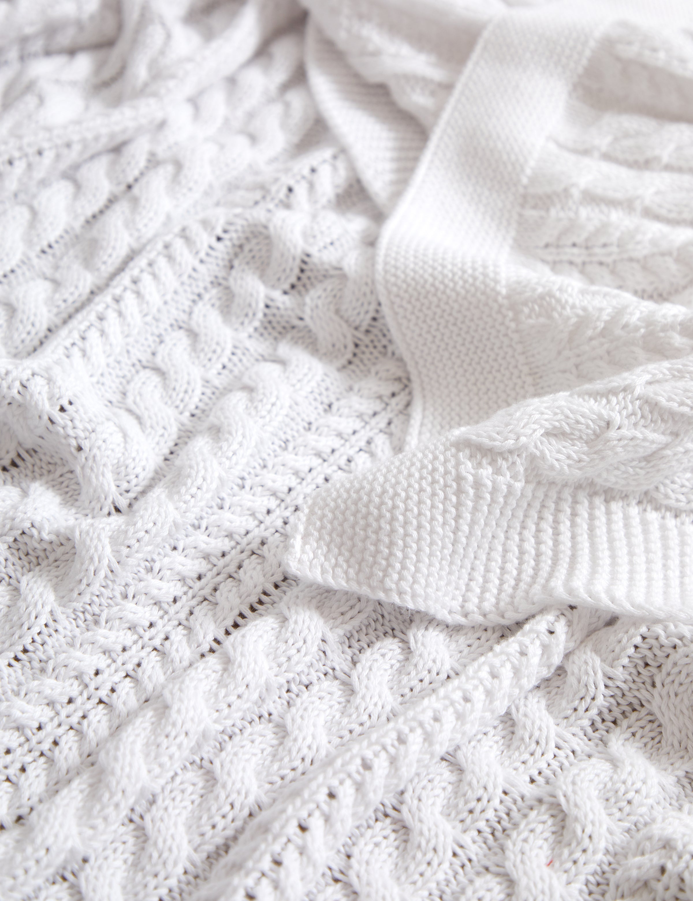 Souvenir Cotton Throw | White-2