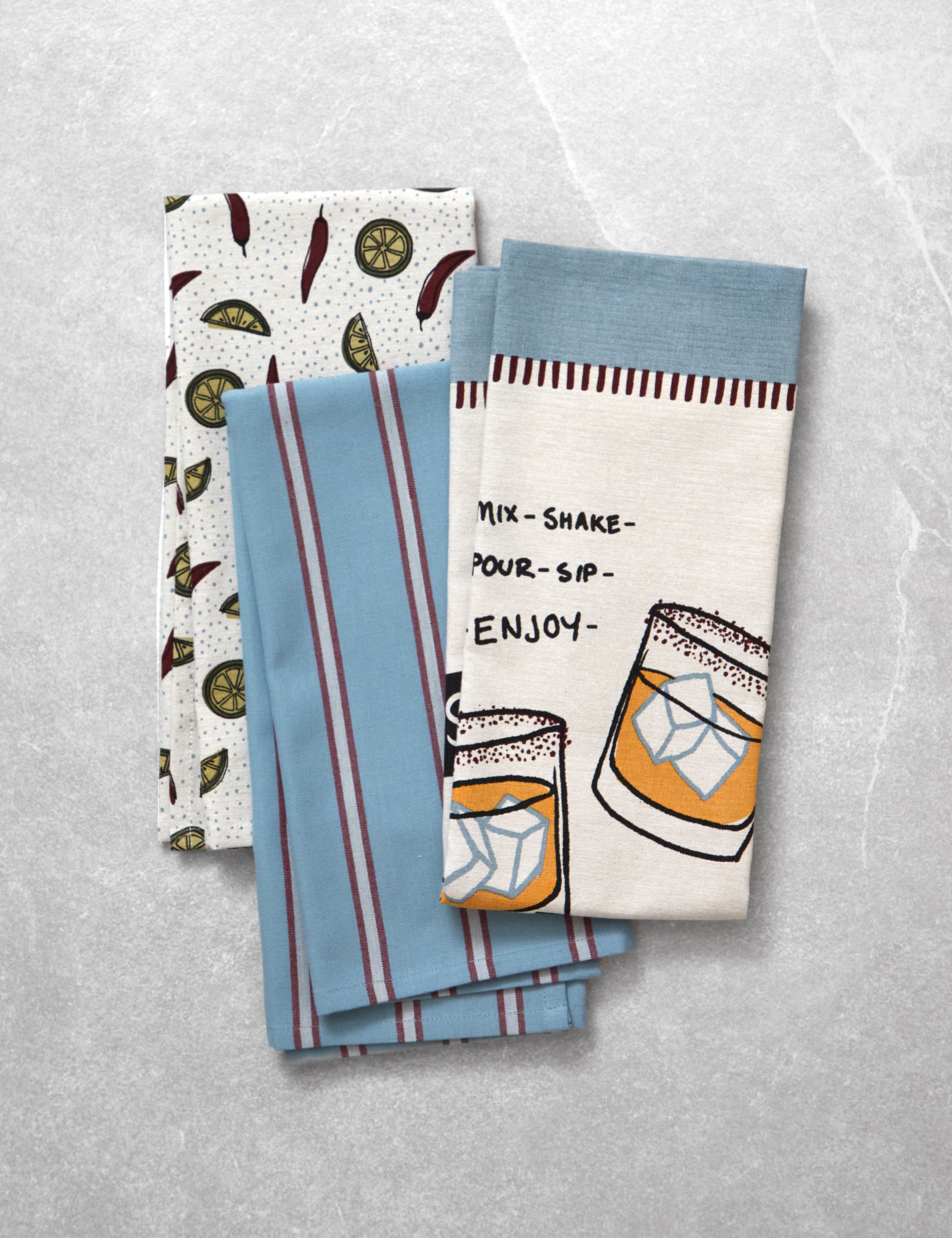 Spicy Margarita Tea Towel Set of 3 | Multi-1