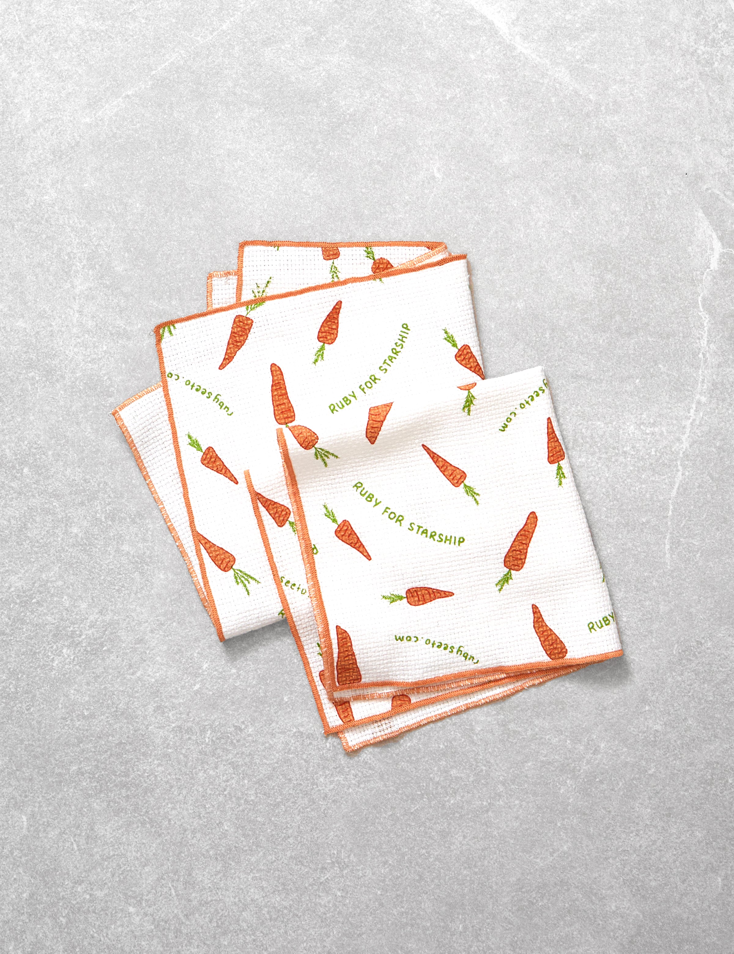 Starship Carrot Washcloth Set of 2 | Multi-1