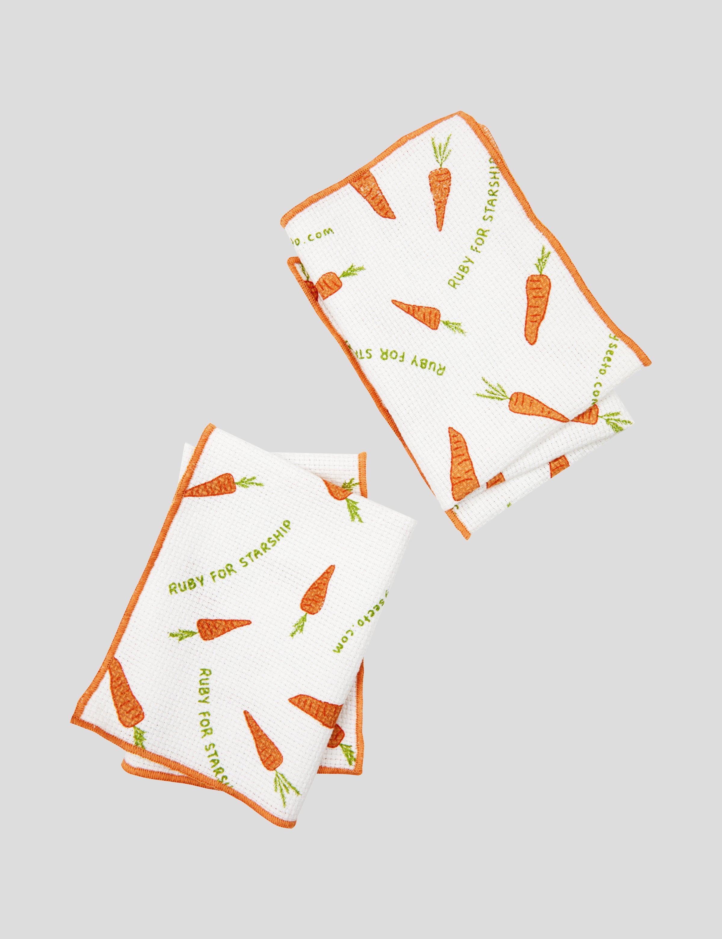 Starship Carrot Washcloth Set of 2 | Multi-2